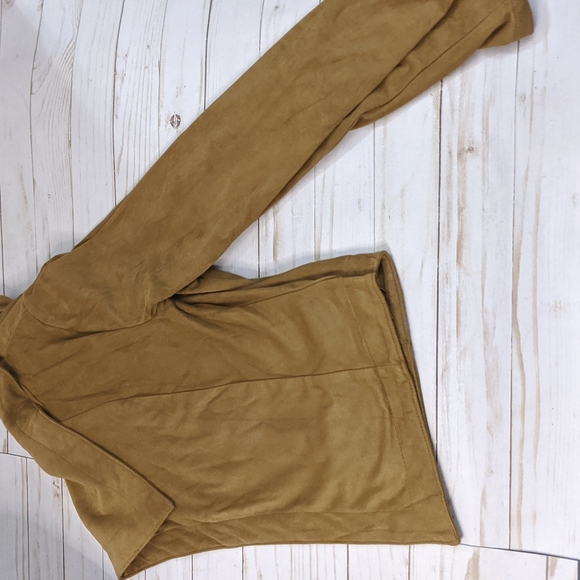 Women's Romeo & Juliet Couture Faux Suede Drape Jacket M - Picture 7 of 12